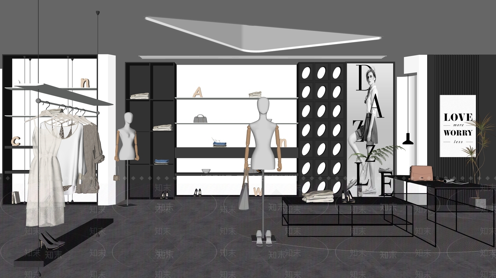 现代服装店SU模型下载【ID:1115826409】