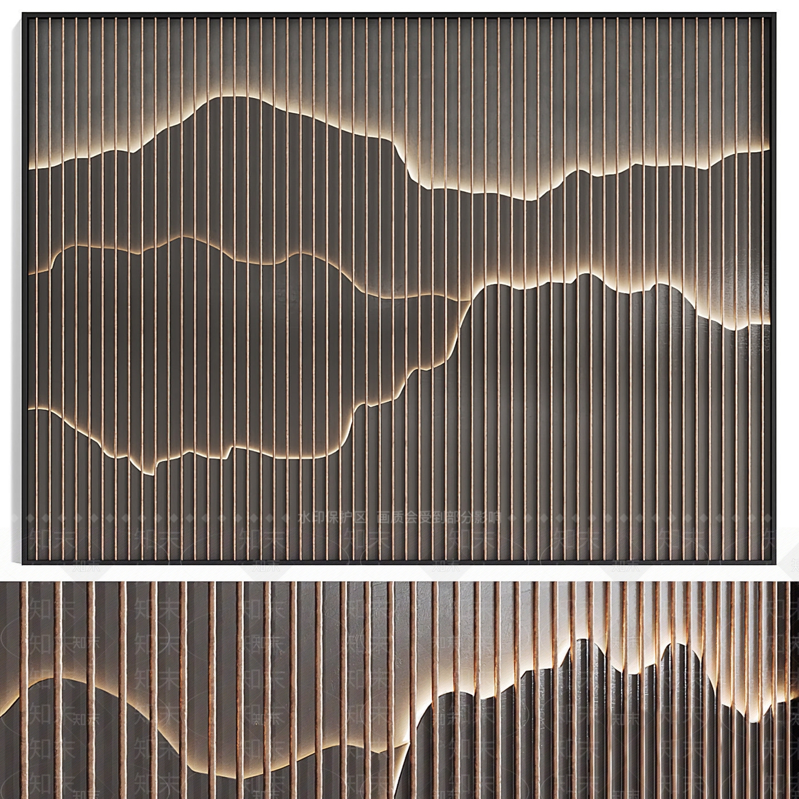 新中式前台背景墙3D模型下载【ID:1115836738】