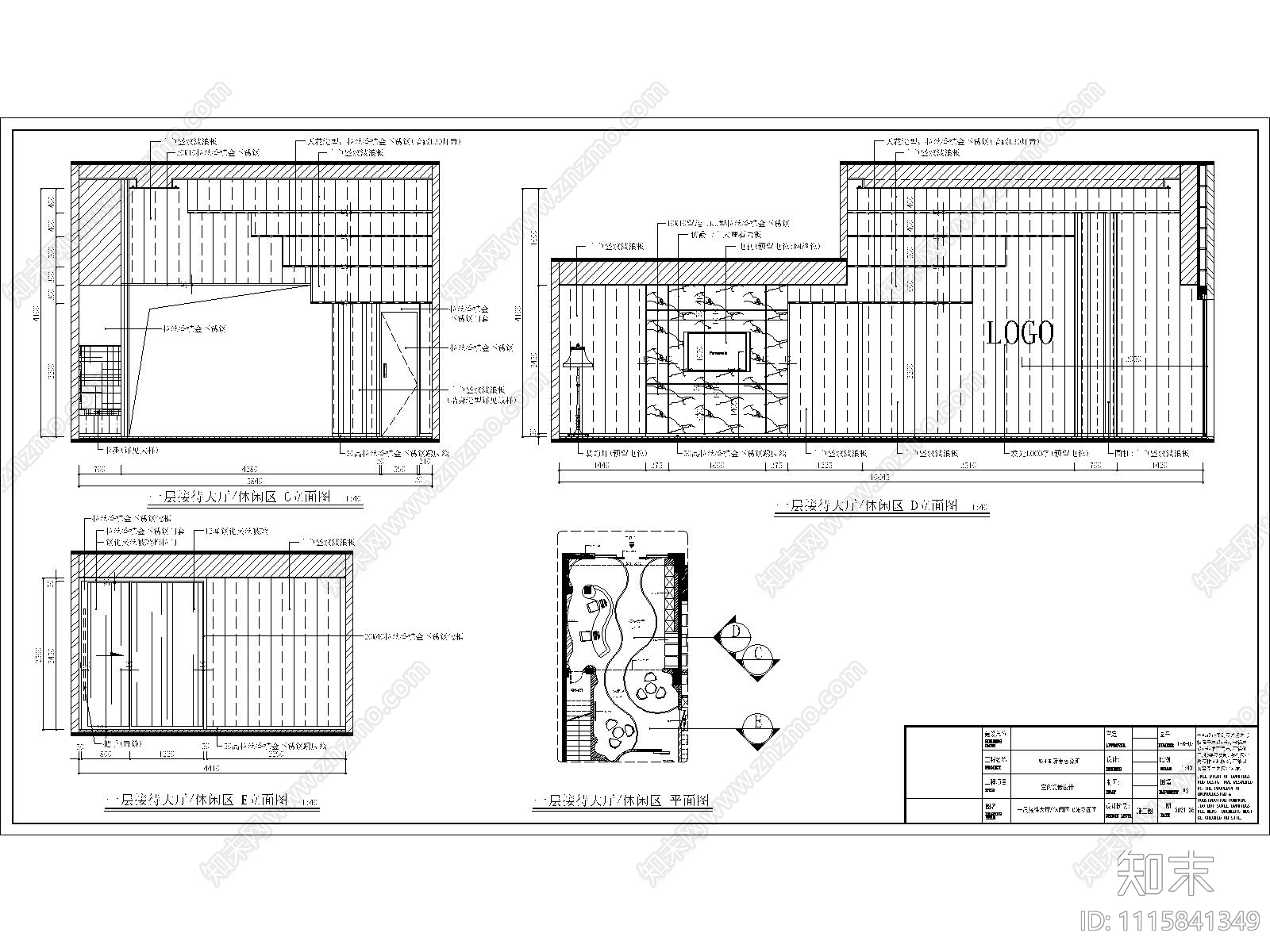 国际美容会所设计cad施工图下载【ID:1115841349】