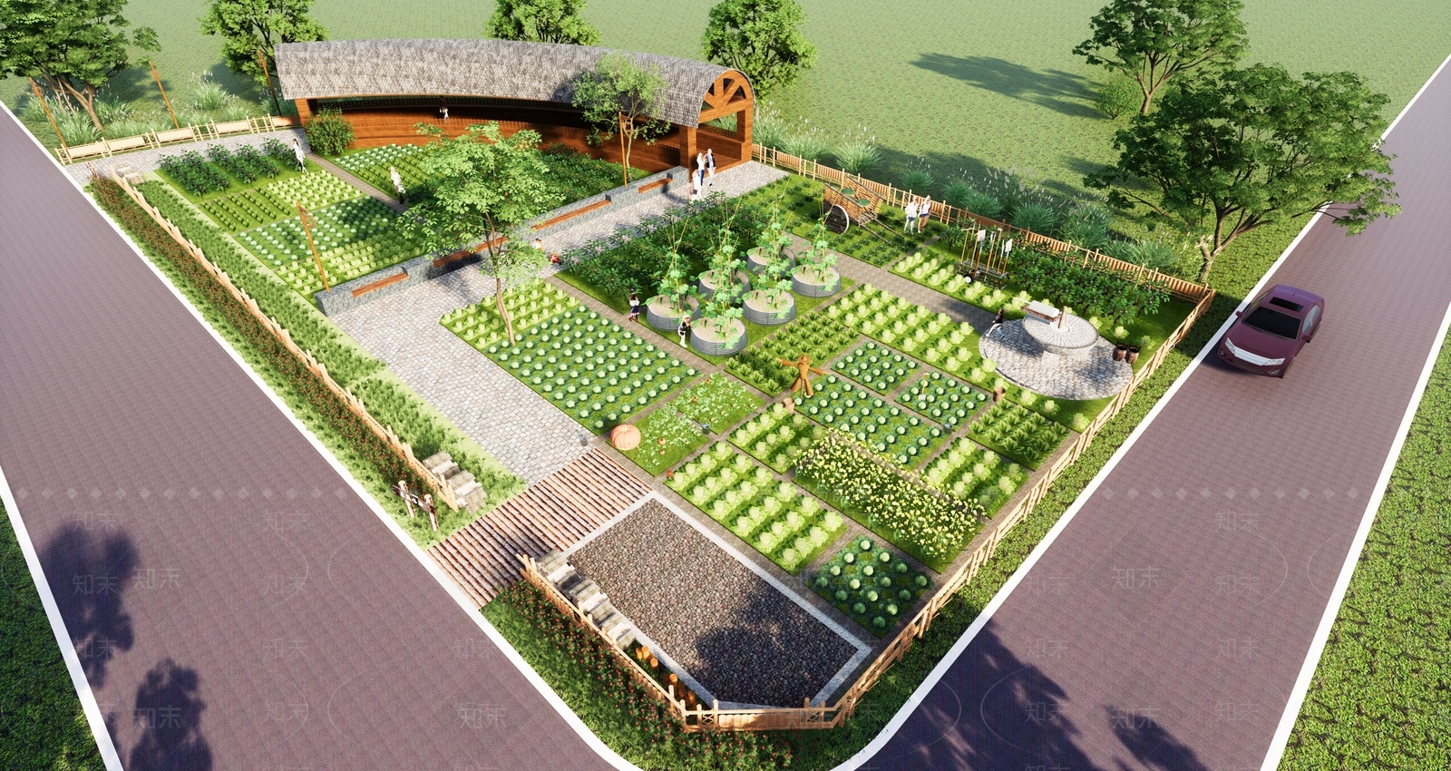 现代农场SU模型下载【ID:1115853834】