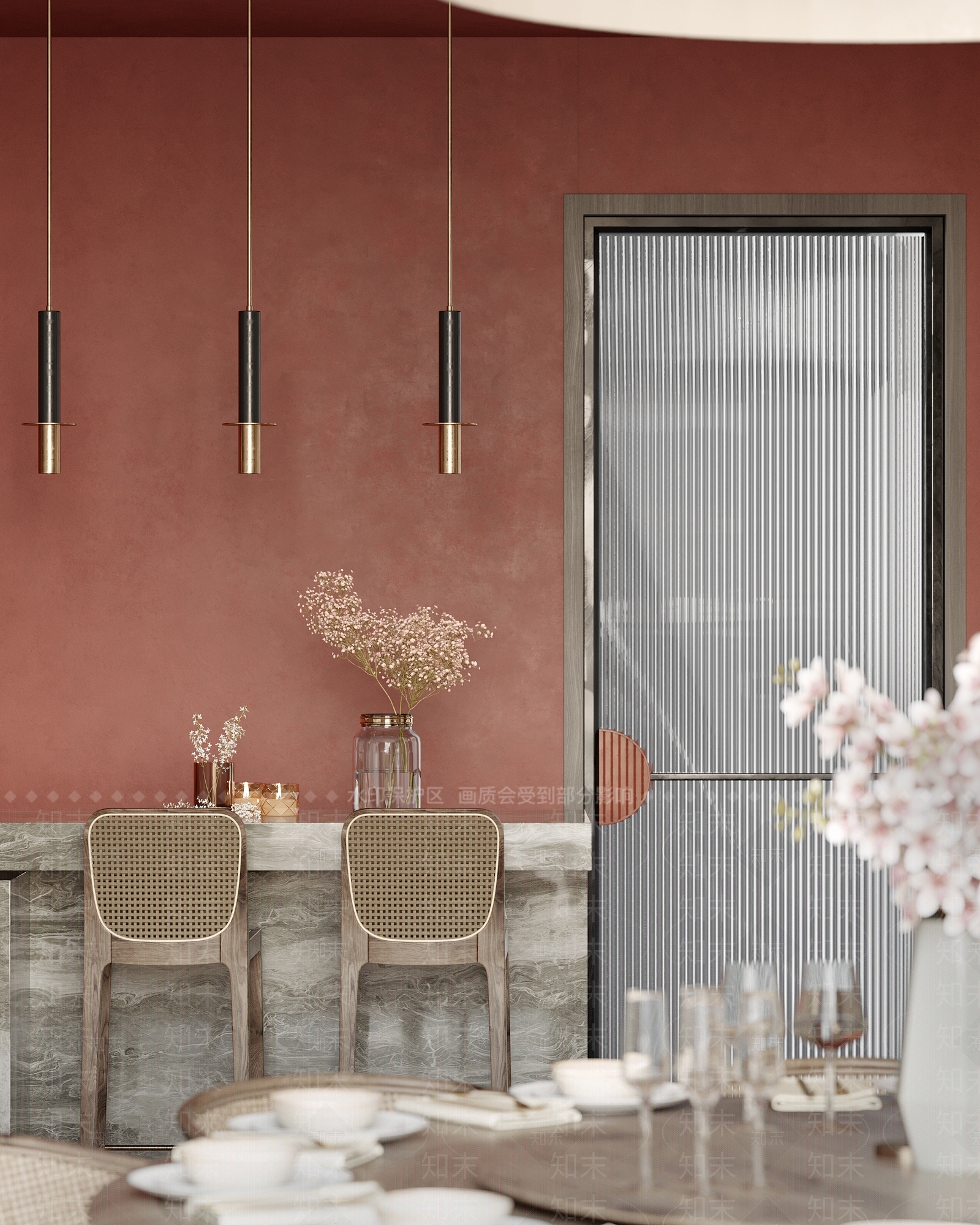 新中式餐厅吧台3D模型下载【ID:1115854565】