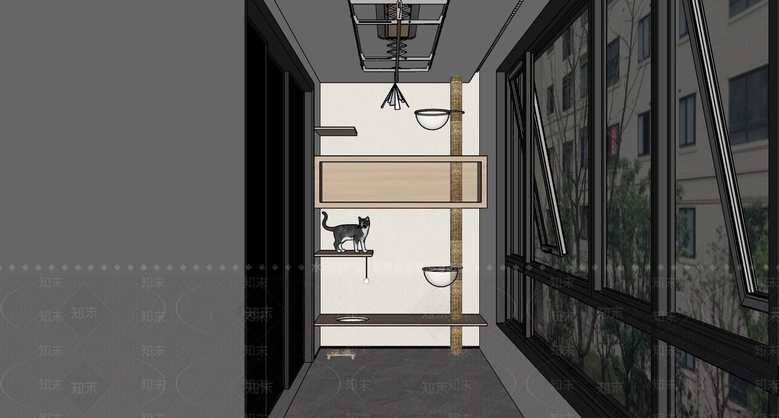 现代猫爬架SU模型下载【ID:1115864242】