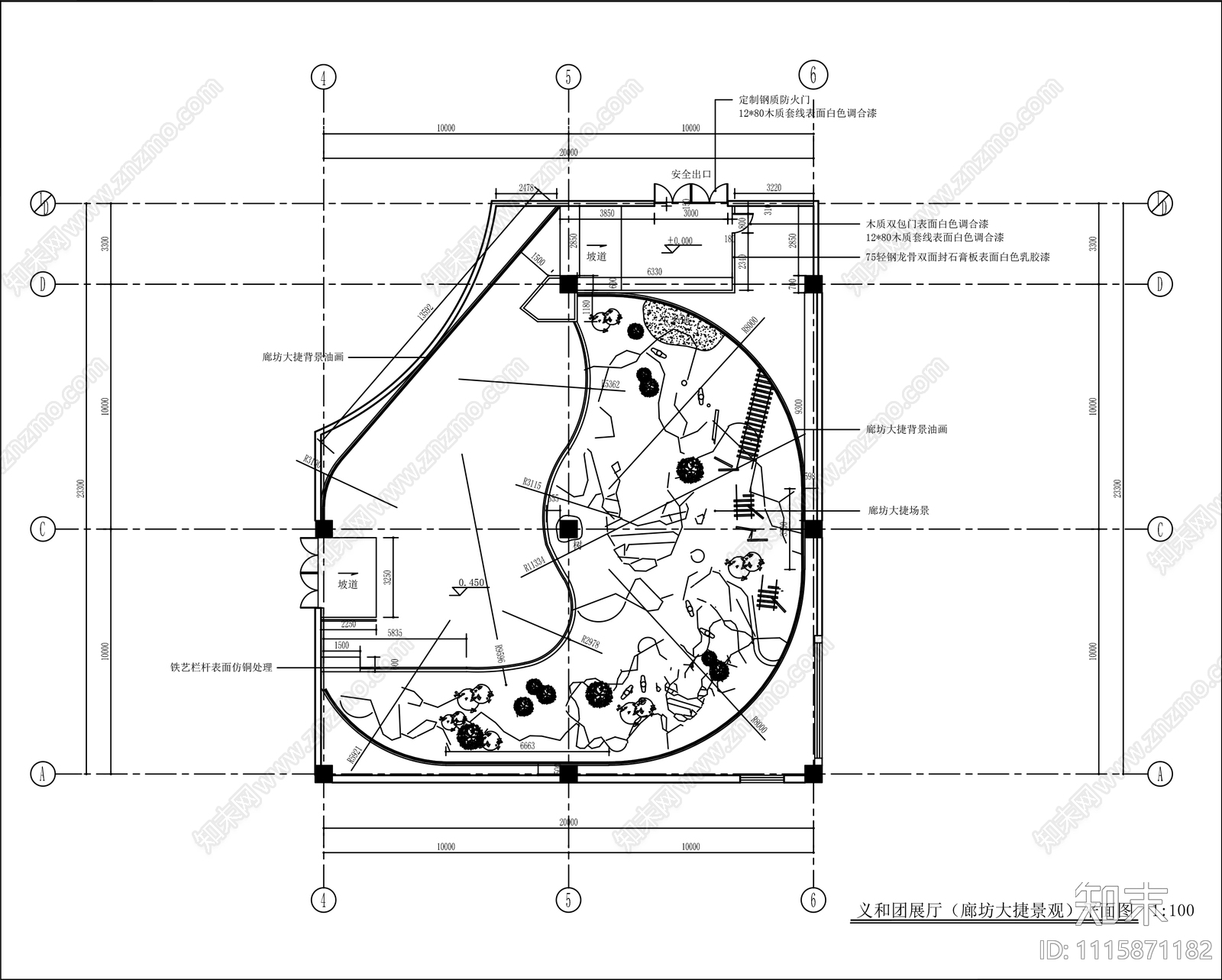 规划馆竣工图施工图cad施工图下载【ID:1115871182】