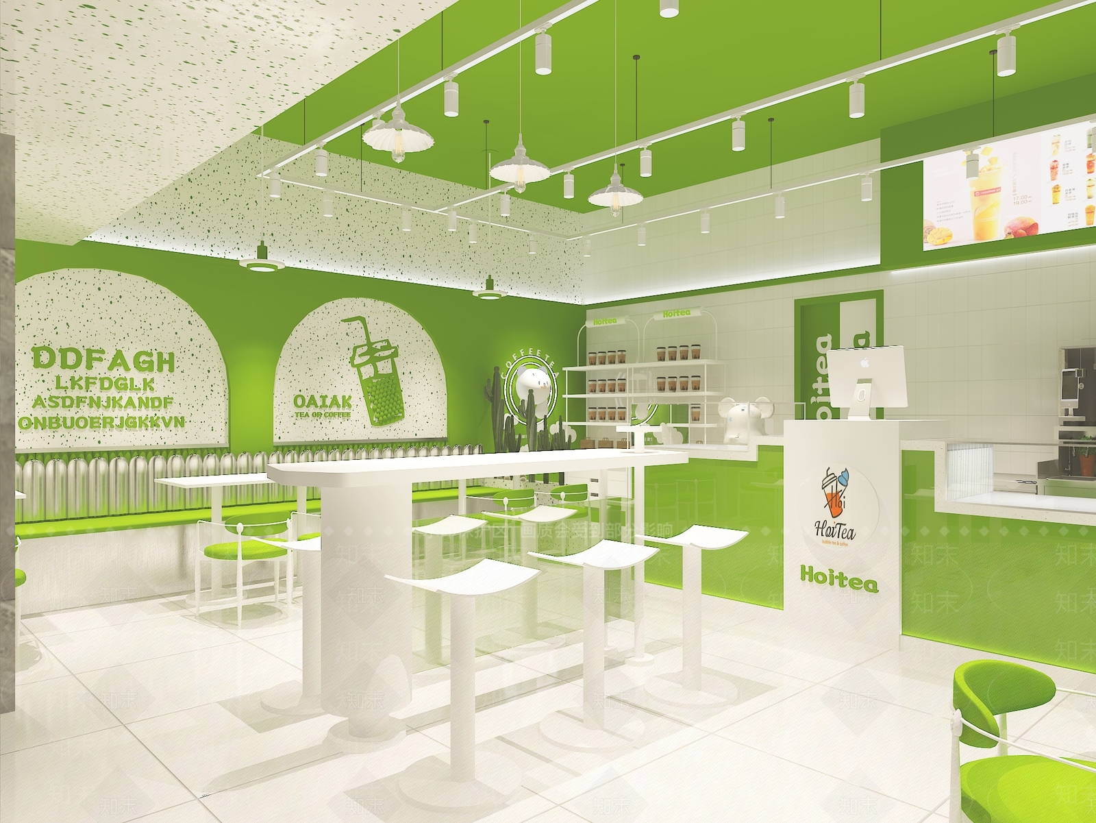 现代奶茶店3D模型下载【ID:1115873768】