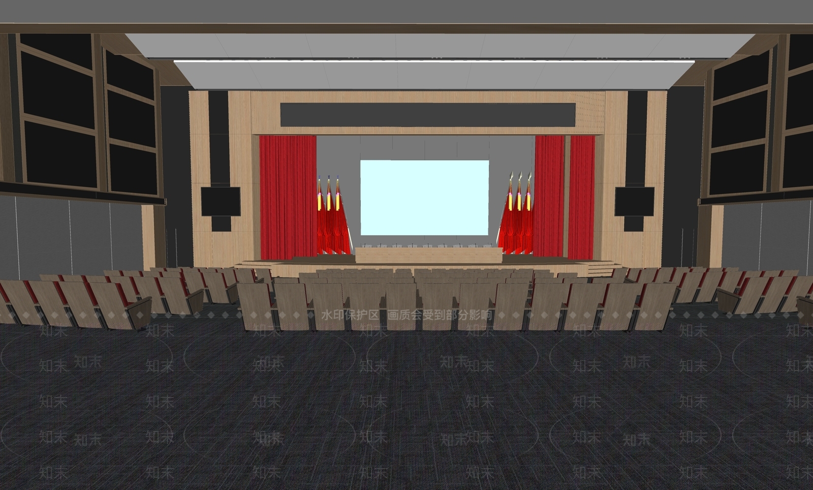 现代报告厅SU模型下载【ID:1115874947】
