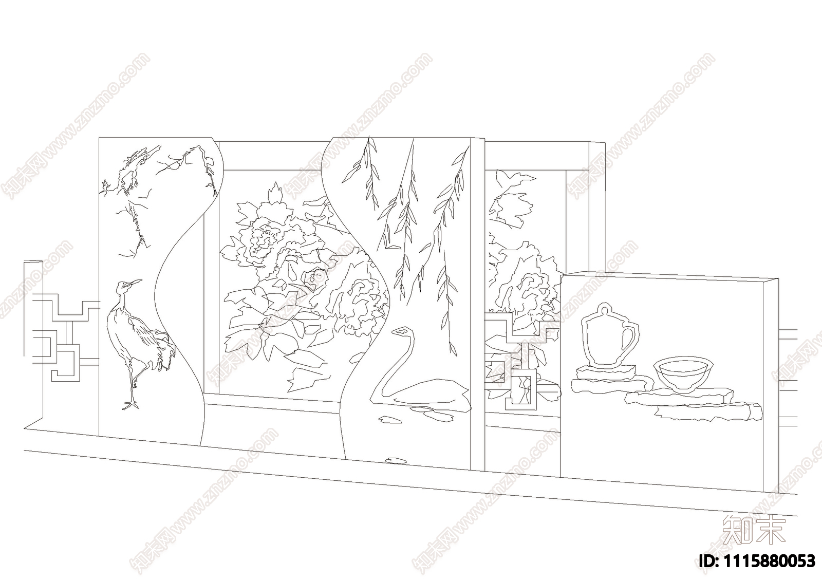 透视醴陵陶瓷景墙设计方案cad施工图下载【ID:1115880053】