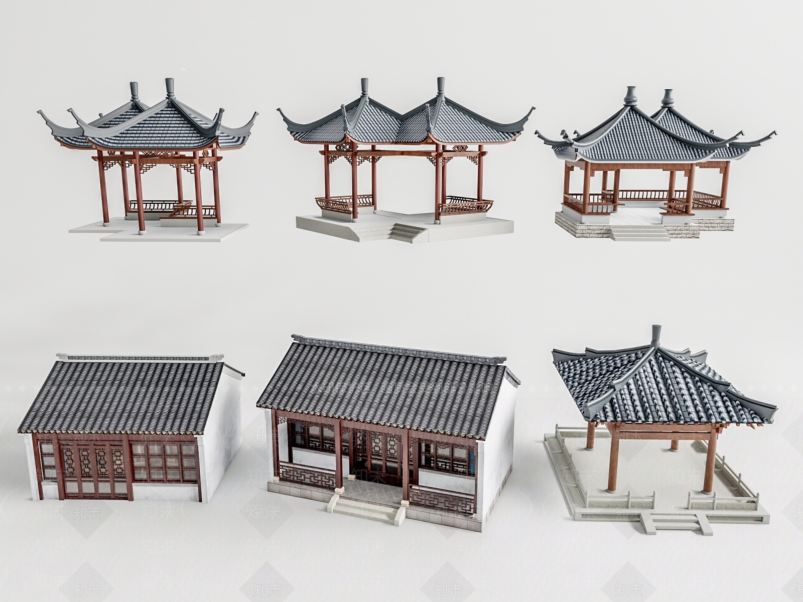 中式古亭3D模型下载【ID:1115885927】