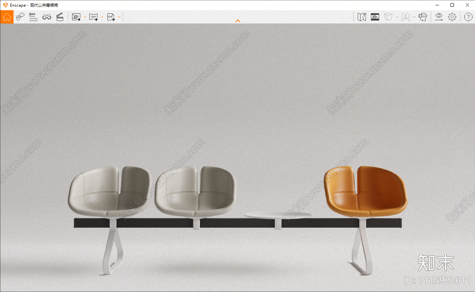 现代公共等候坐椅SU模型下载【ID:1115922611】