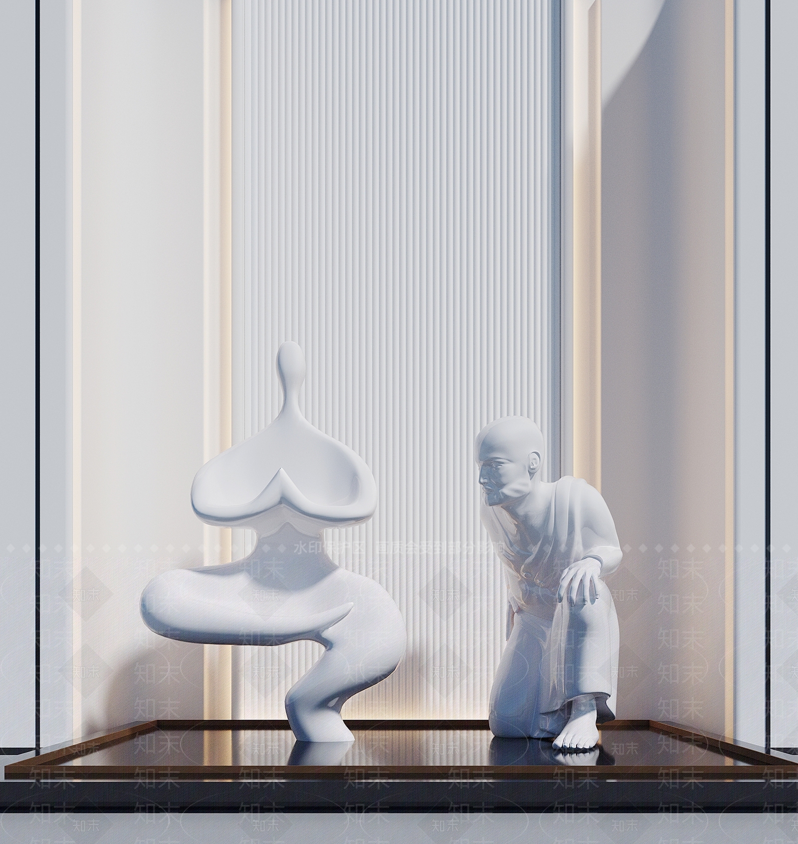 新中式人体和尚3D模型下载【ID:1115933528】