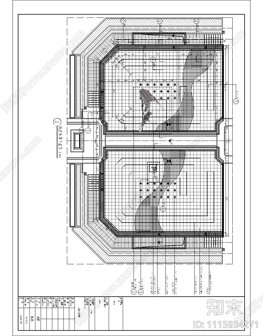 现代简约镜面雕塑水景cad施工图下载【ID:1115934271】