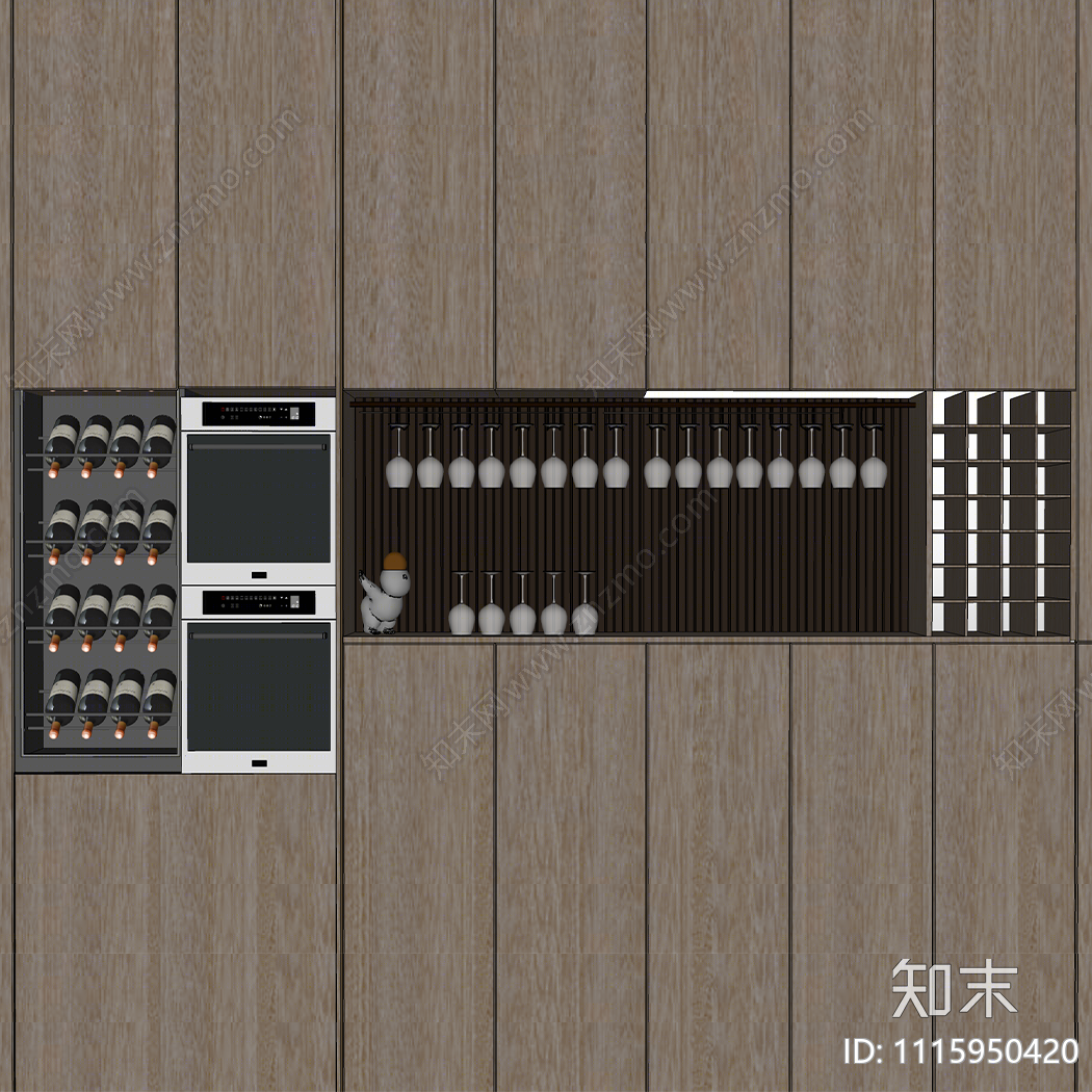 现代烤箱SU模型下载【ID:1115950420】