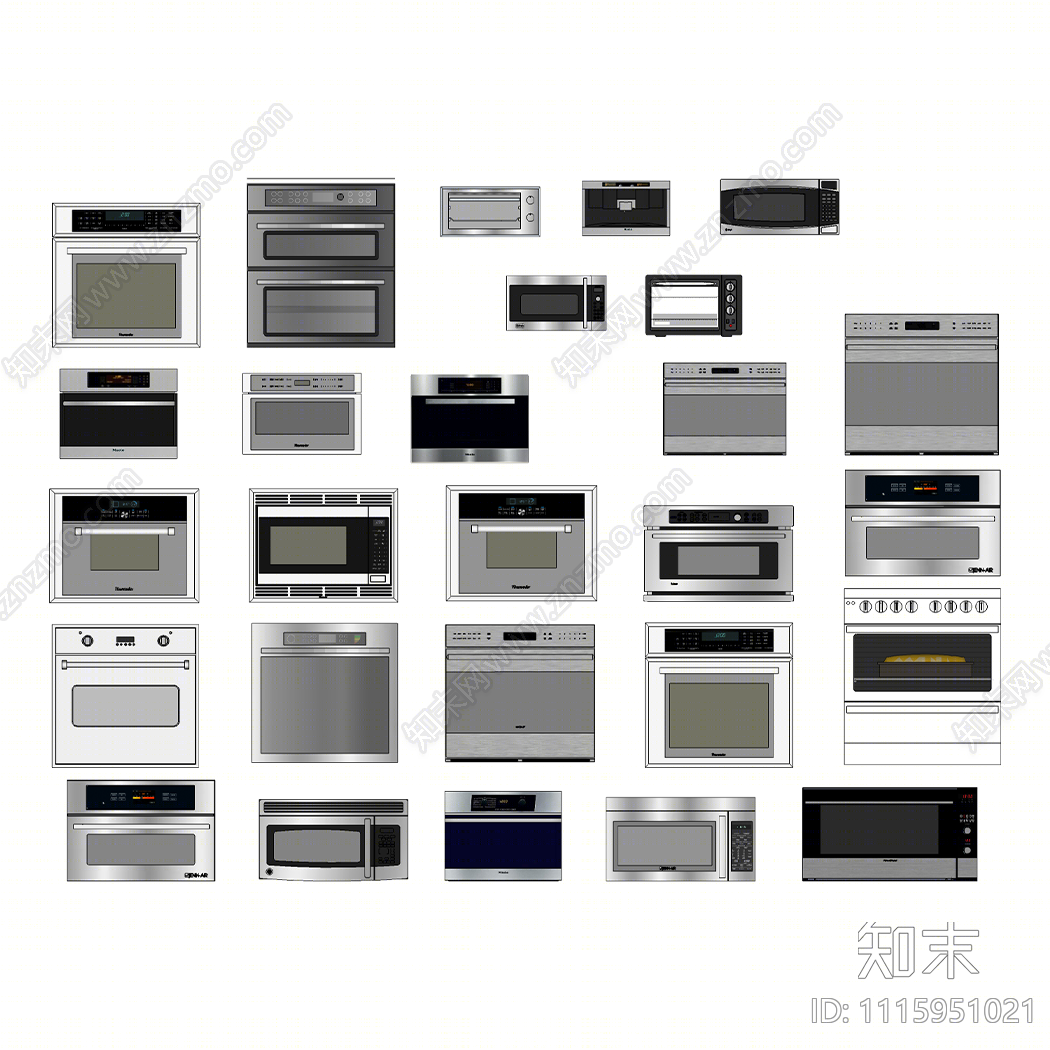 现代烤箱SU模型下载【ID:1115951021】