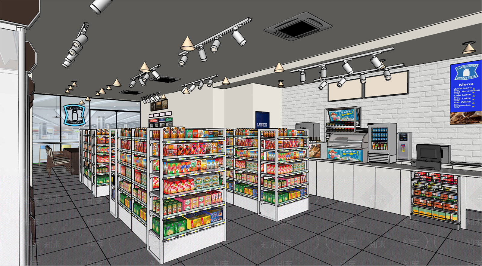 现代便利店SU模型下载【ID:1115956612】