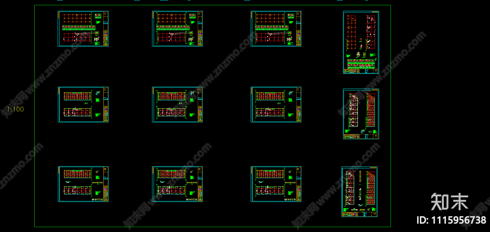 某公司车间土建结构CAD图施工图下载【ID:1115956738】