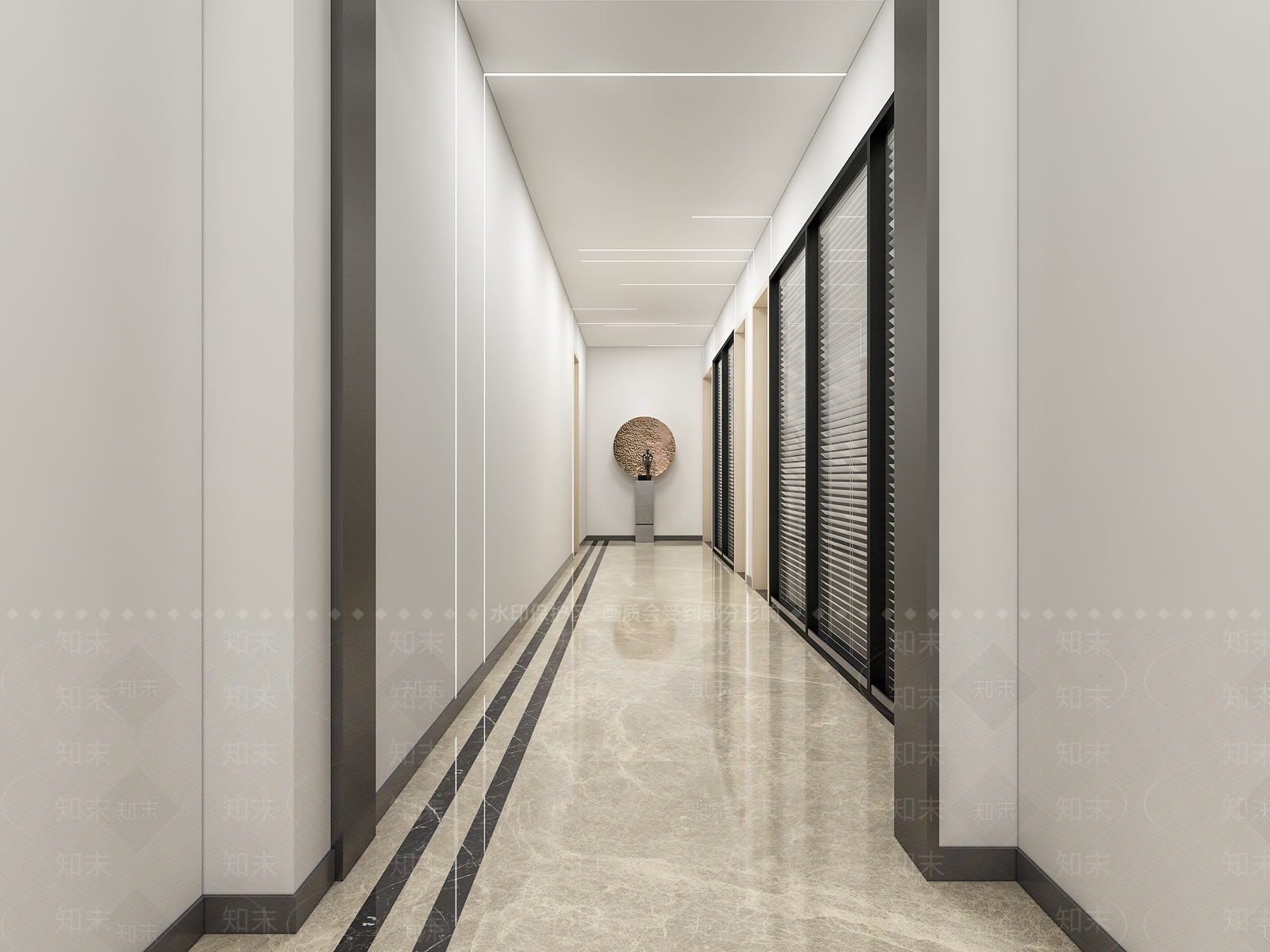 现代电梯间3D模型下载【ID:1115960171】