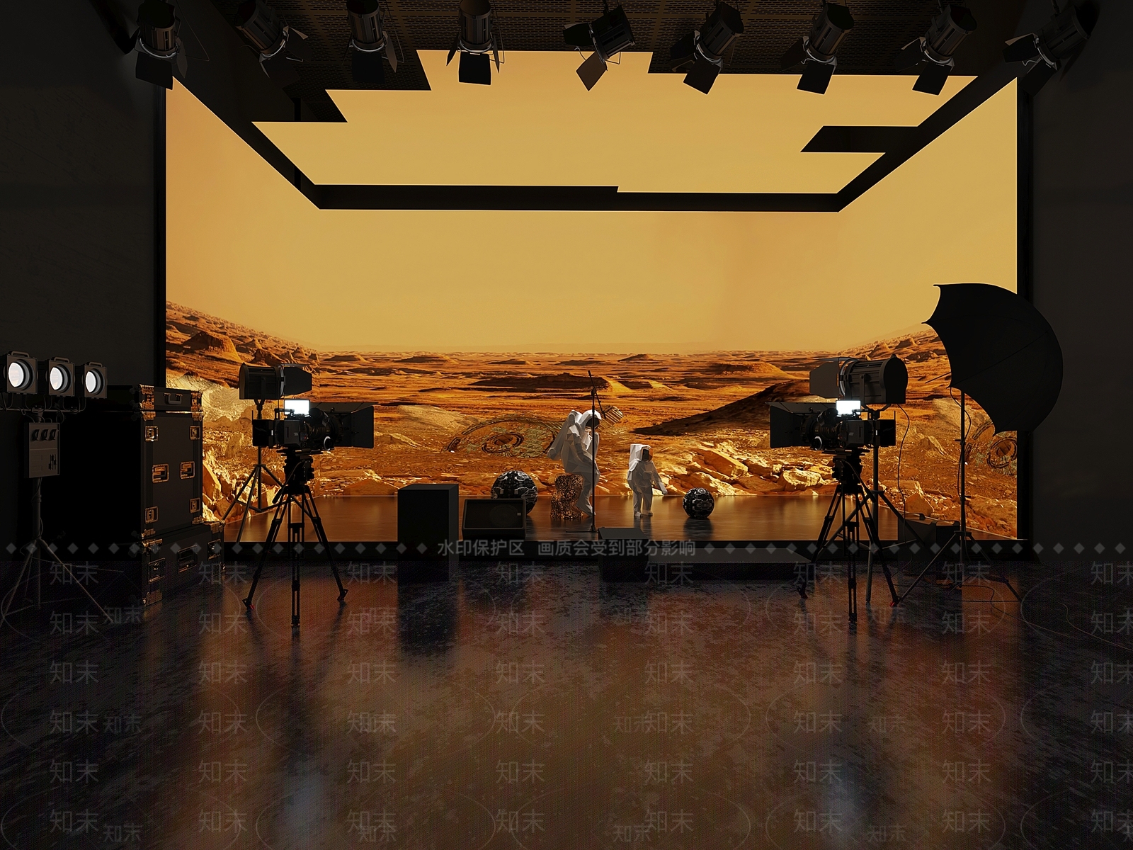 现代摄影棚3D模型下载【ID:1115960197】