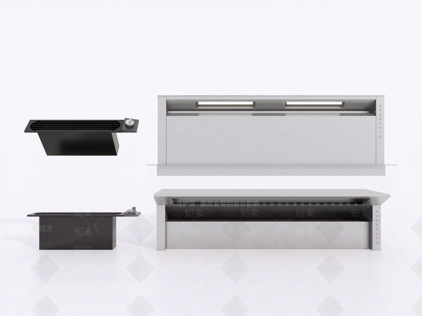 现代下排油烟机SU模型下载【ID:1115963020】