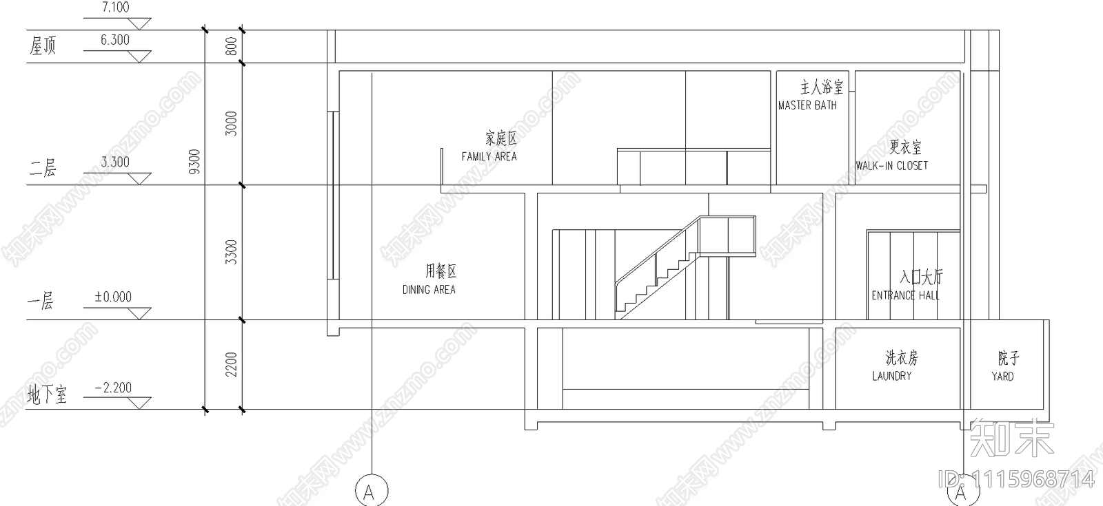 别墅装修施工图cad施工图下载【ID:1115968714】