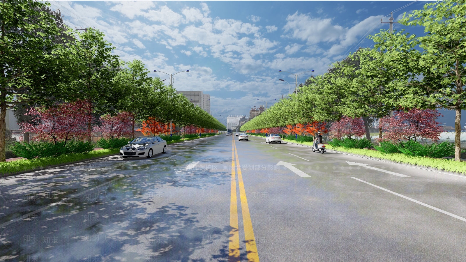 现代城市更新道路SU模型下载【ID:1115972017】