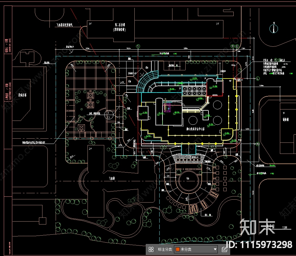 某大型医院门诊楼建筑结构工程项目平面立面电梯雨棚CAD施工图下载【ID:1115973298】