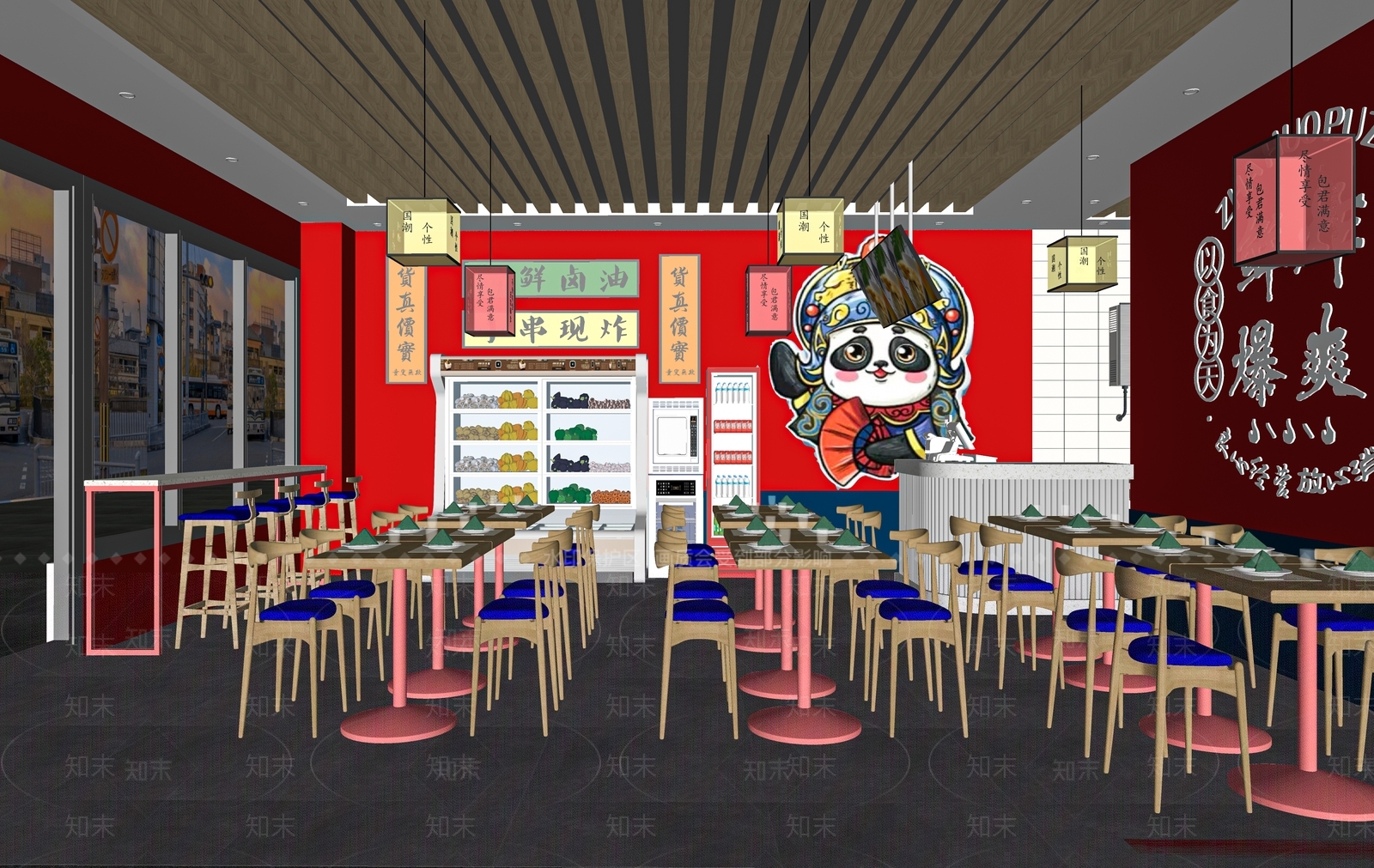现代炸串店SU模型下载【ID:1115974081】