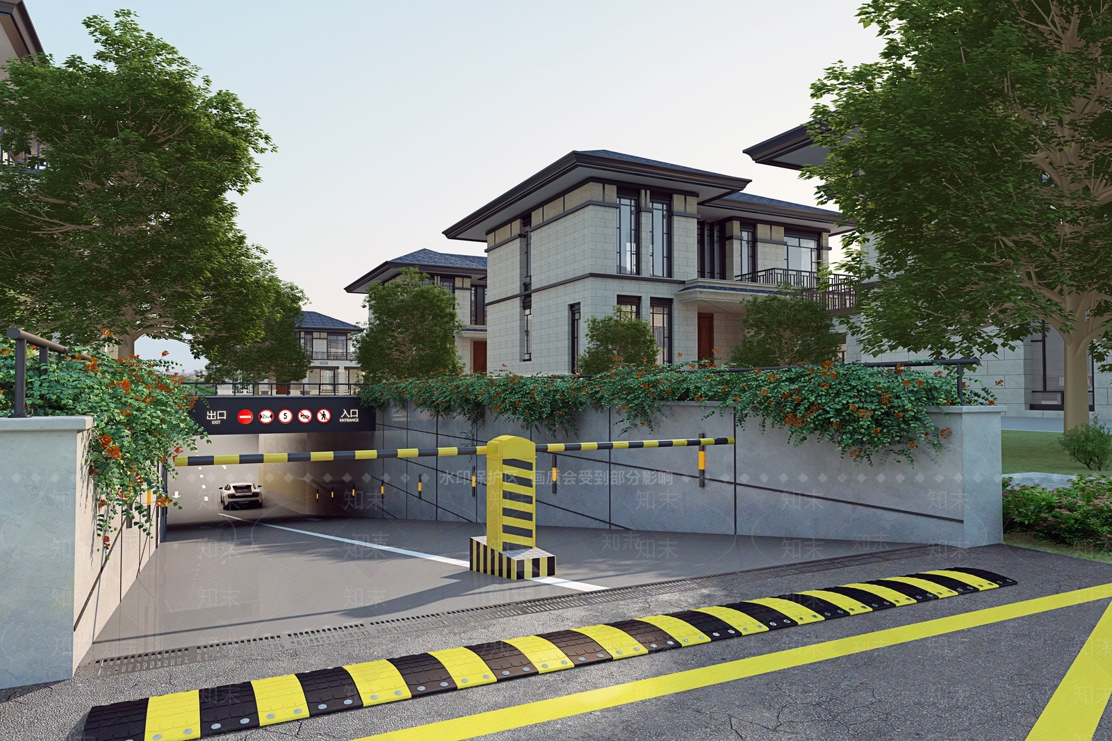 现代地下停车场入口3D模型下载【ID:1115974563】