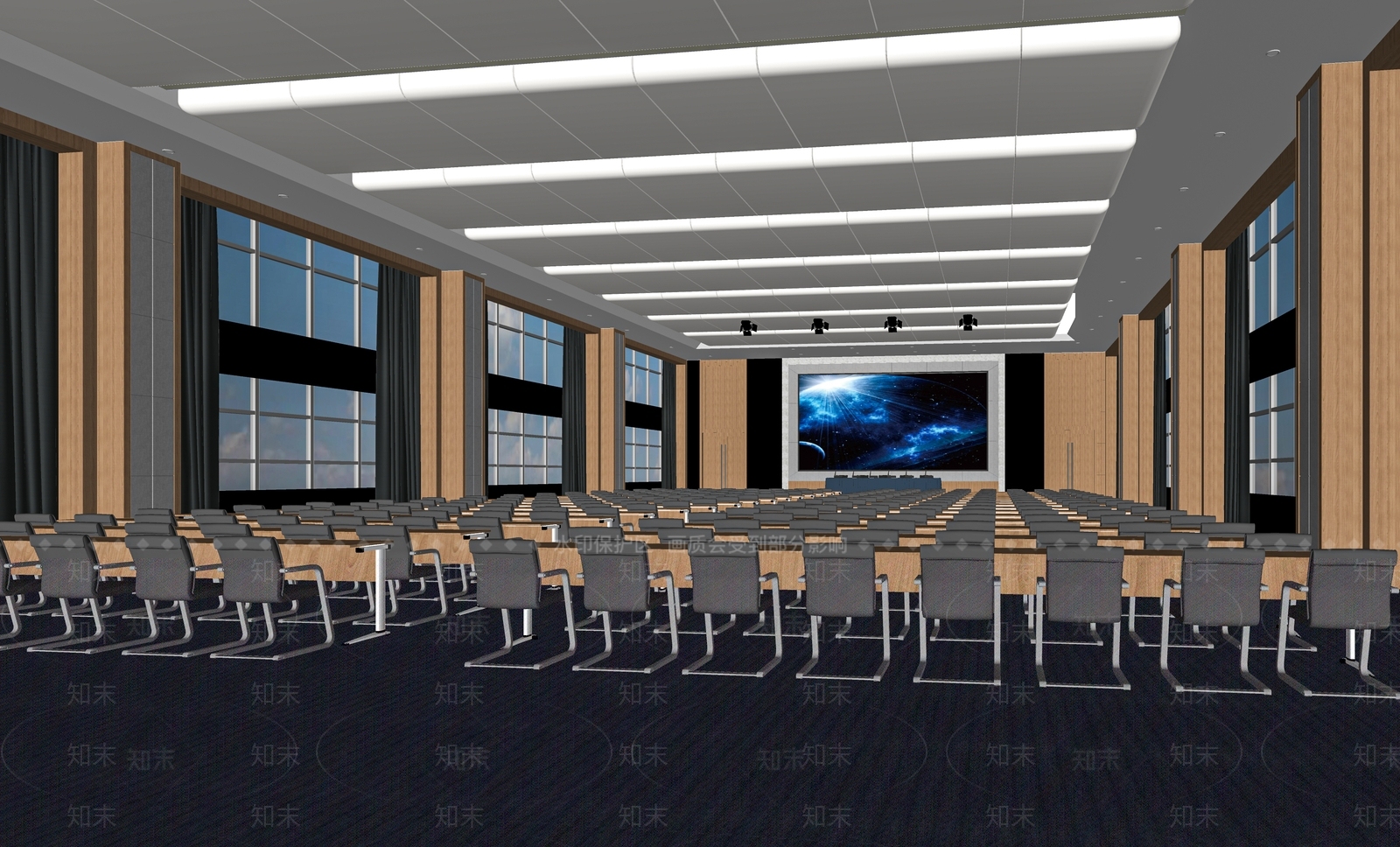 现代报告厅SU模型下载【ID:1115975275】