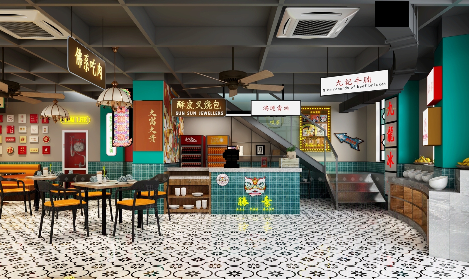 港式茶餐厅3D模型下载【ID:1117137662】