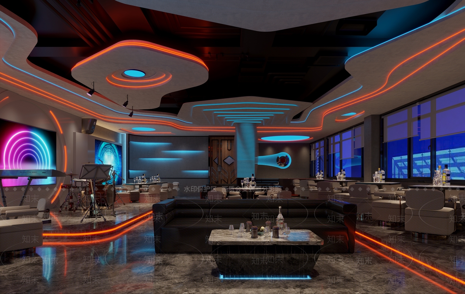 工业风酒吧3D模型下载【ID:1115984369】