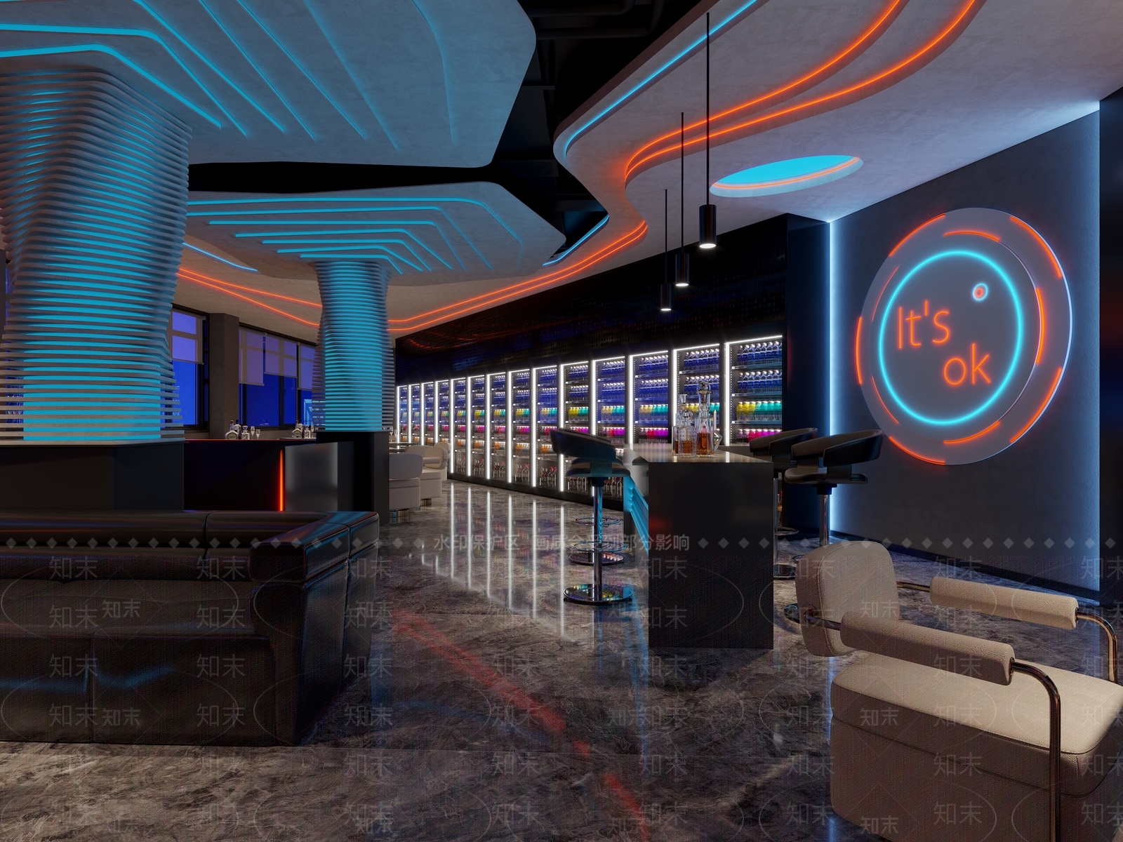 工业风酒吧3D模型下载【ID:1115984369】