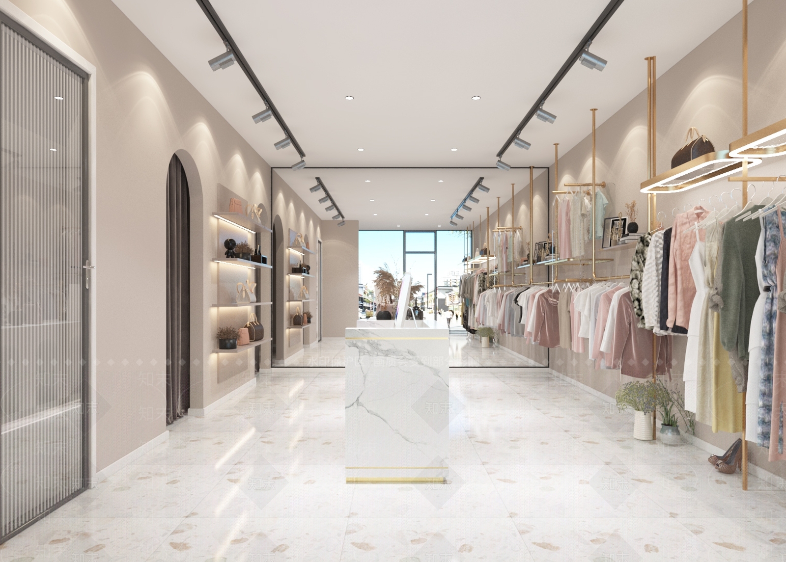 现代服装店SU模型下载【ID:1115980137】