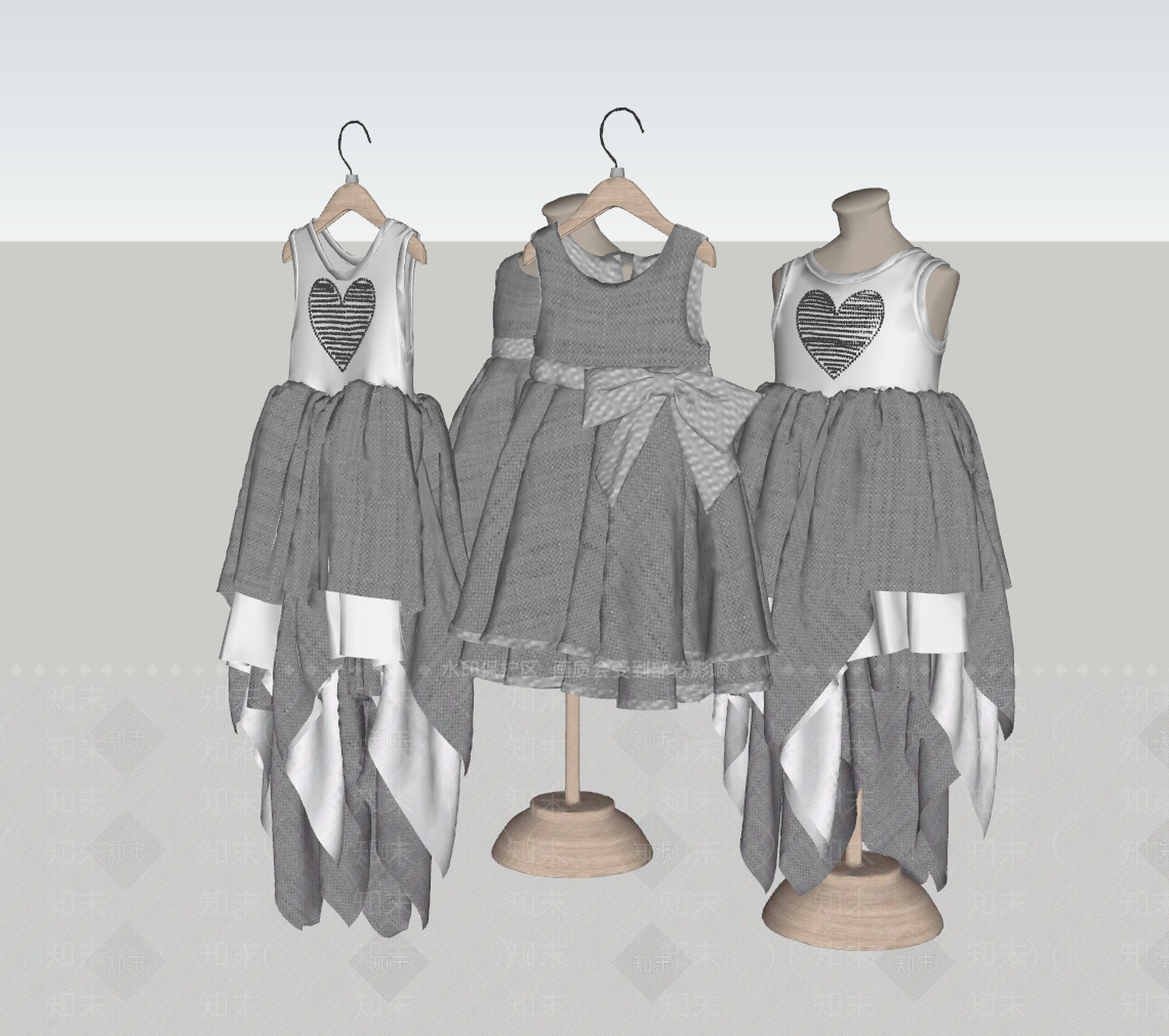 现代服饰SU模型下载【ID:1115982543】