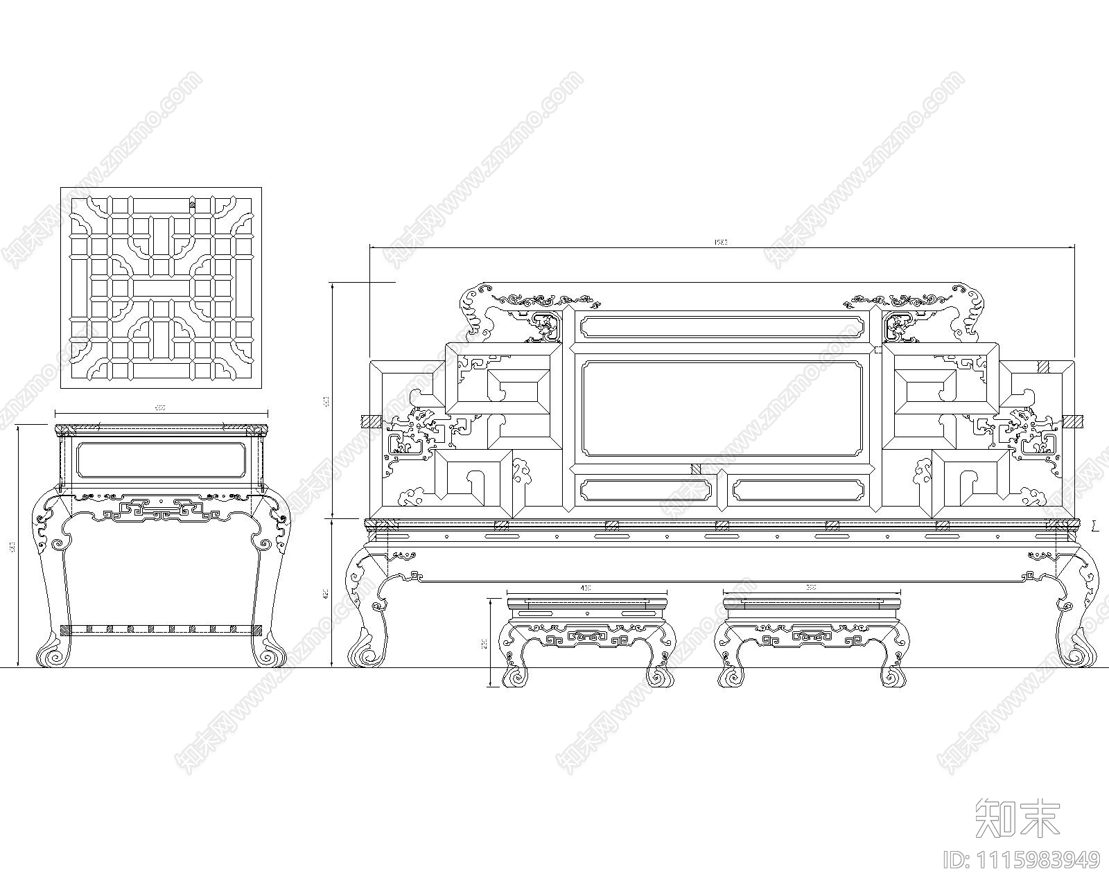 红木清式家具施工图施工图下载【ID:1115983949】