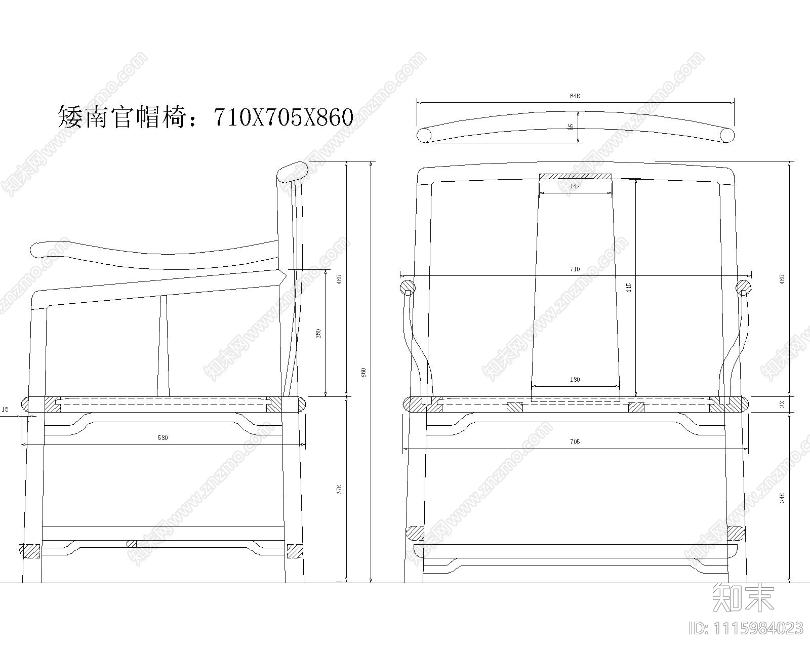 红木明式沙发茶几椅施工图cad施工图下载【ID:1115984023】