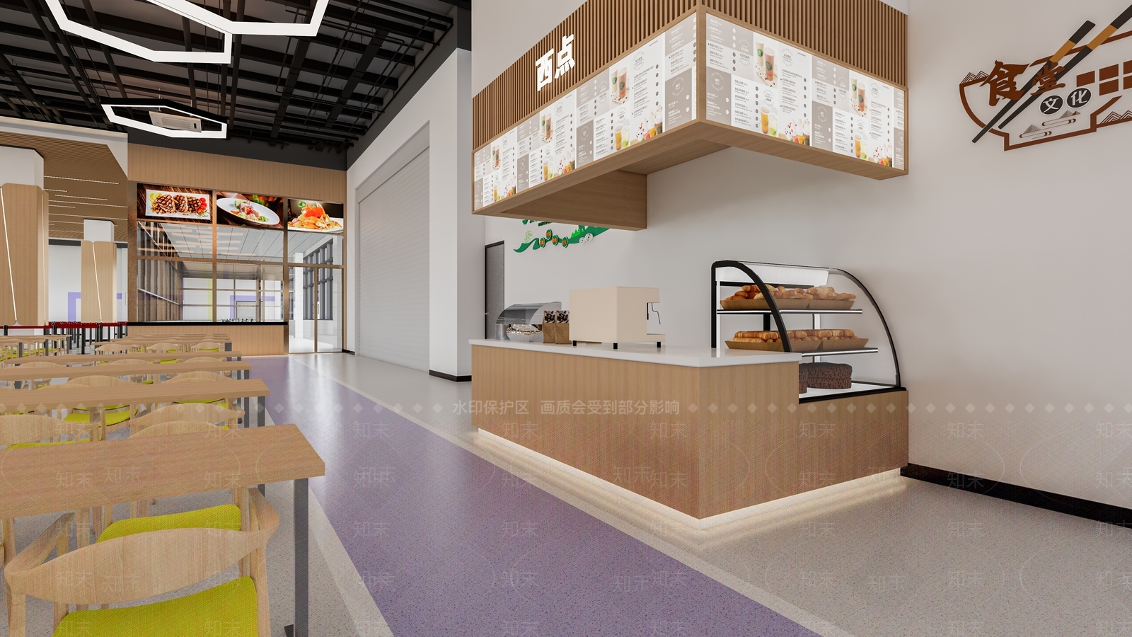 现代食堂SU模型下载【ID:1115989339】