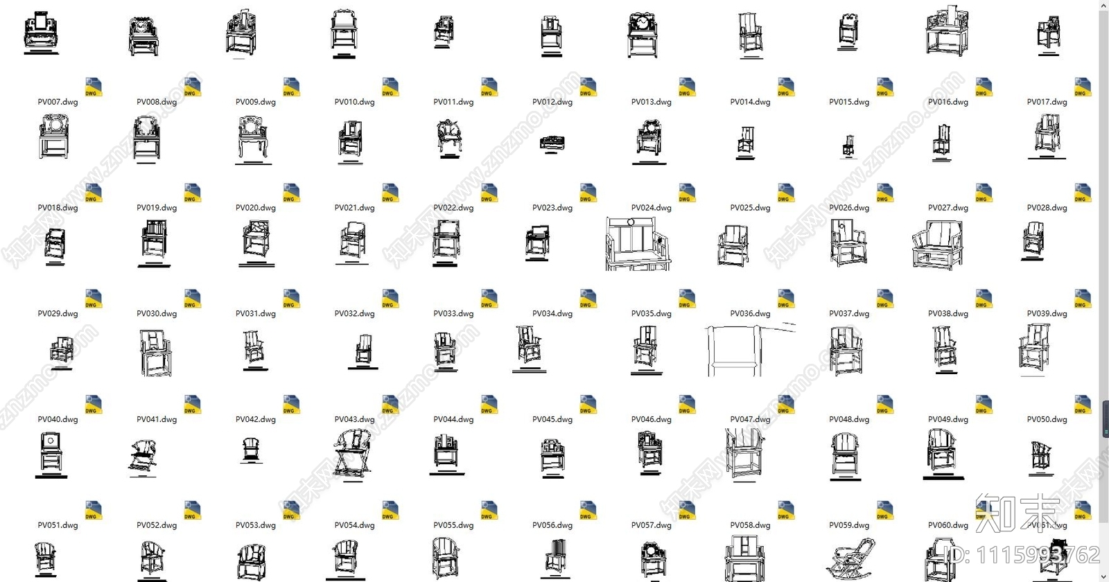 红木明清家具三维视图集施工图下载【ID:1115993762】