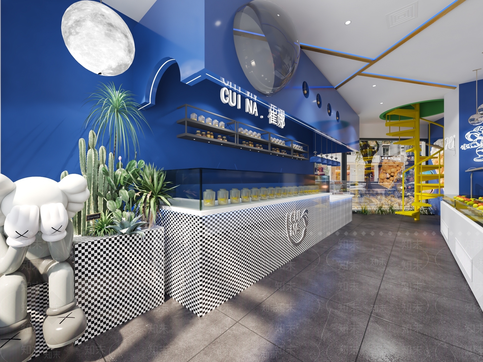 现代炒酸奶店3D模型下载【ID:1116007873】