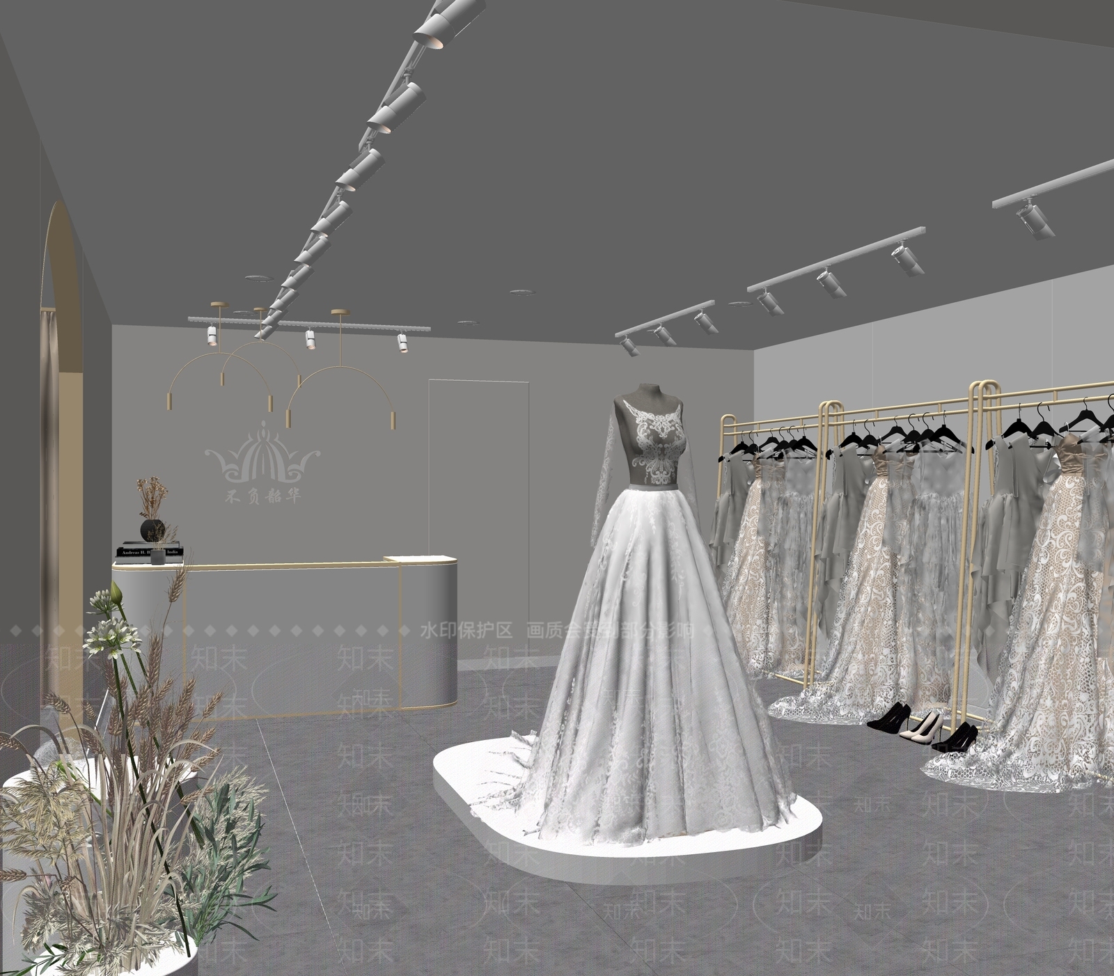 现代婚纱店SU模型下载【ID:1116013575】
