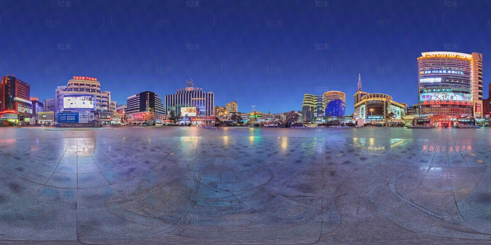 HDR繁华商业中心广场贴图下载【ID:1116023859】