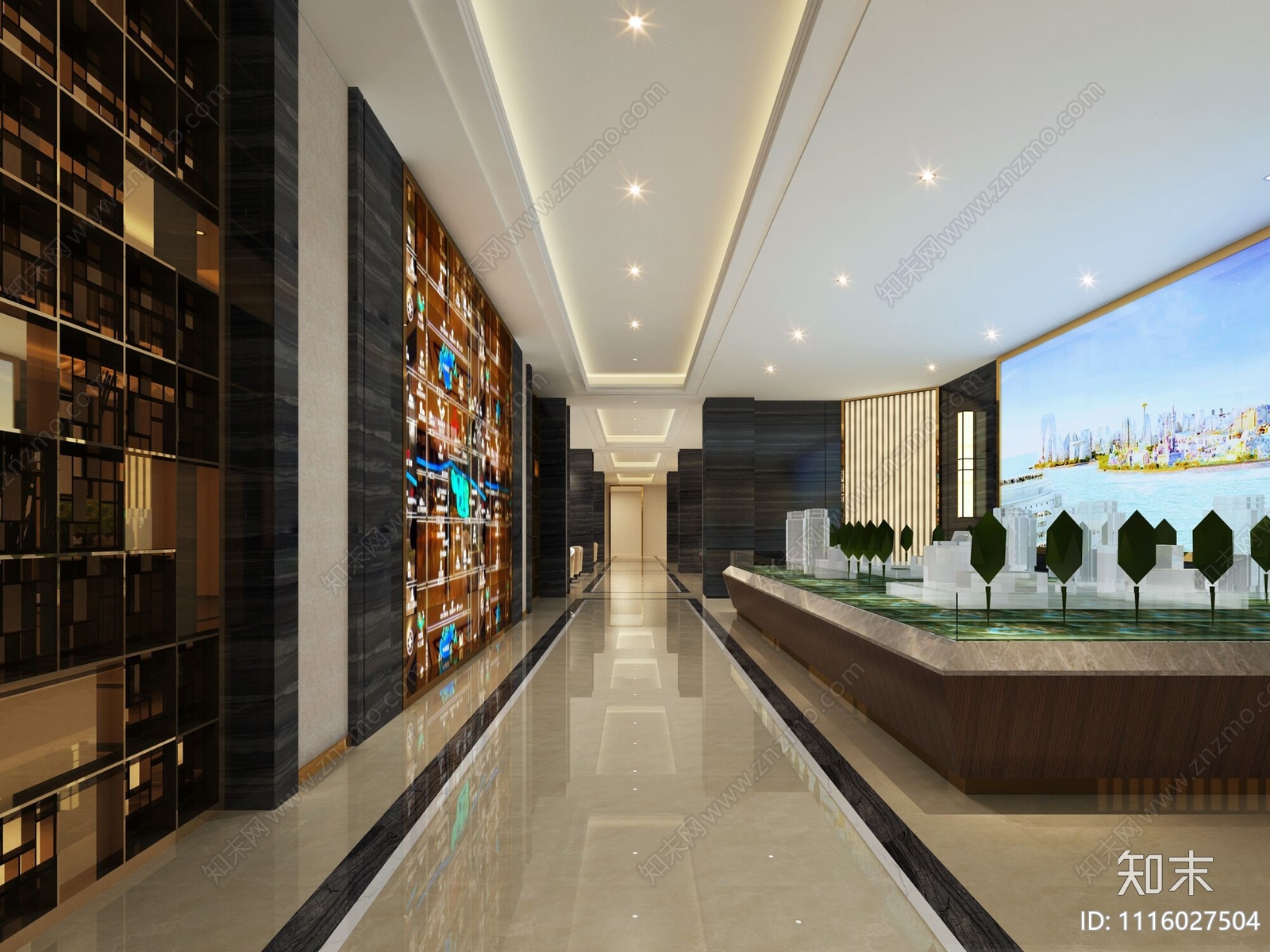 售楼部施工图cad施工图下载【ID:1116027504】
