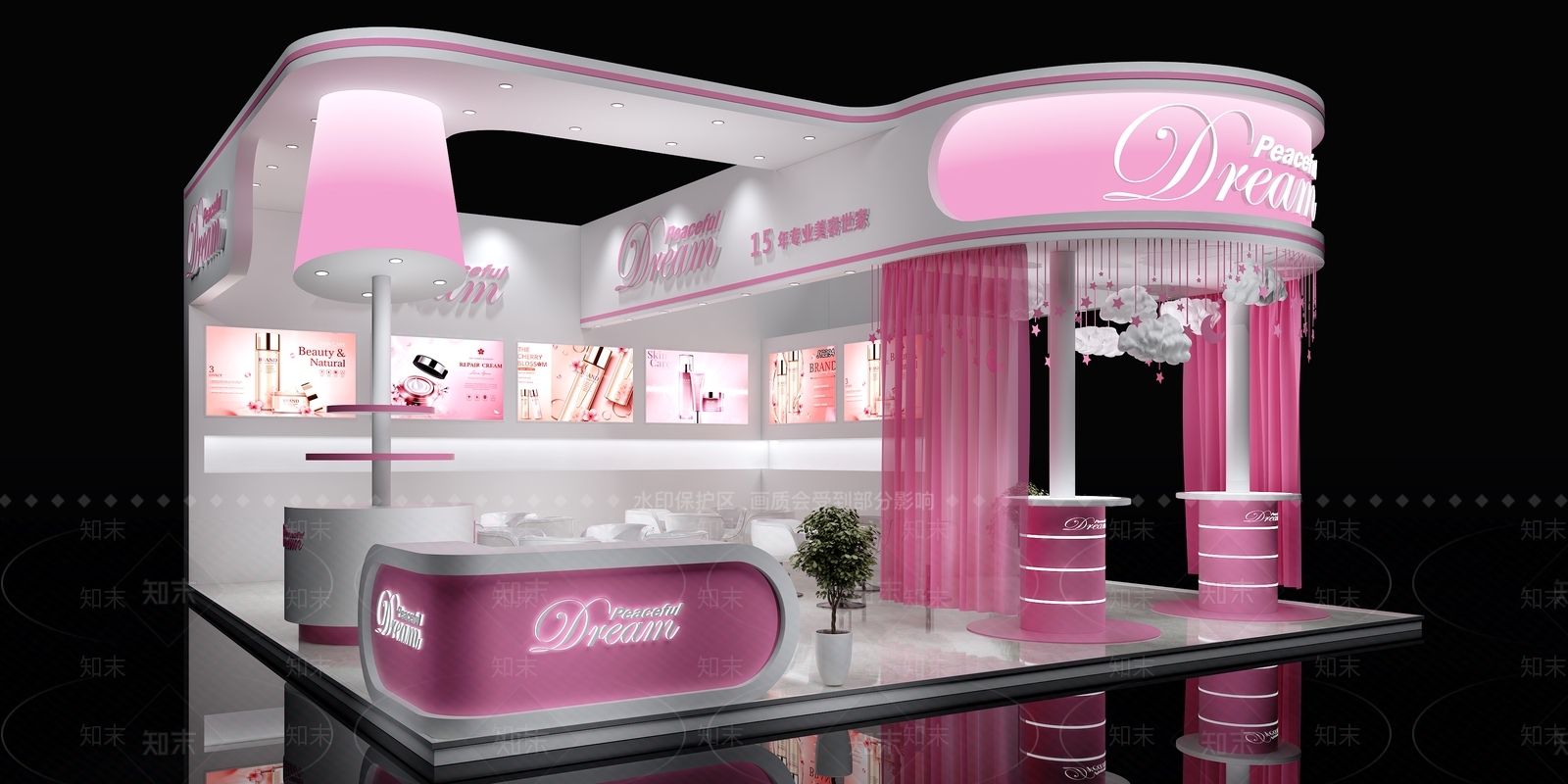 现代化妆品展厅3D模型下载【ID:1116032947】