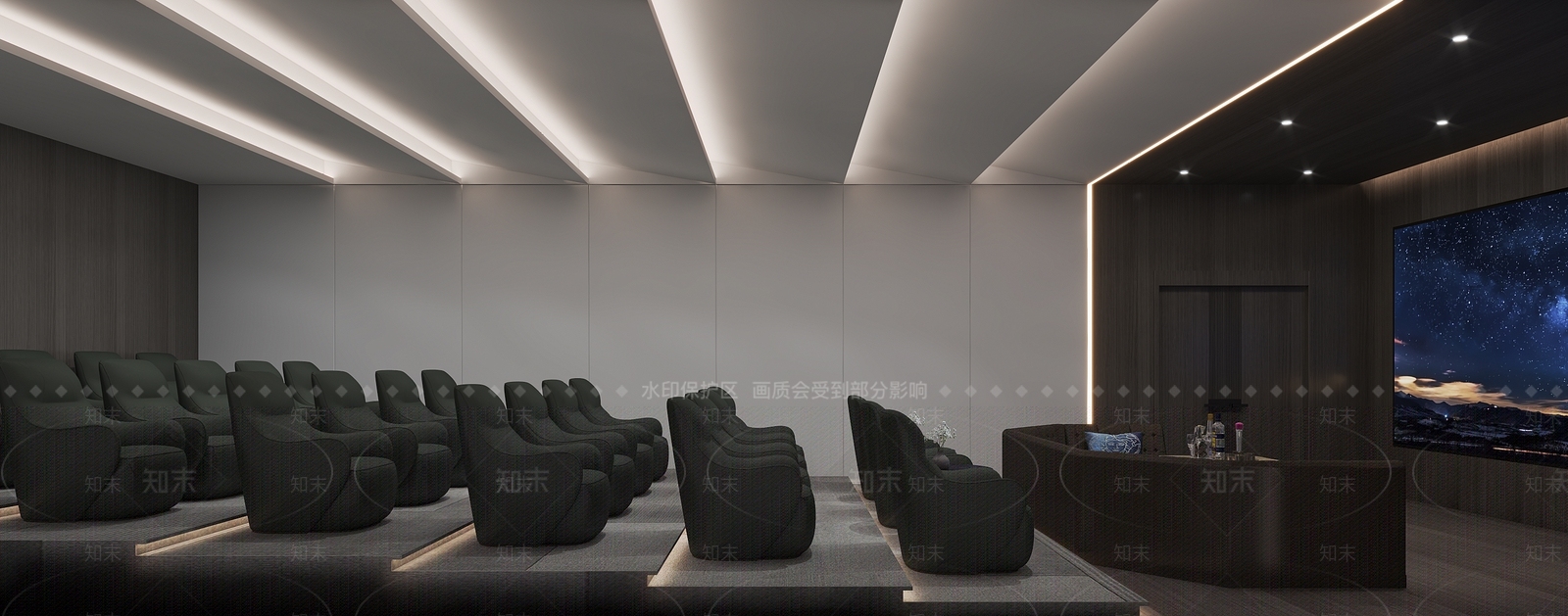 现代影音室3D模型下载【ID:1116033490】