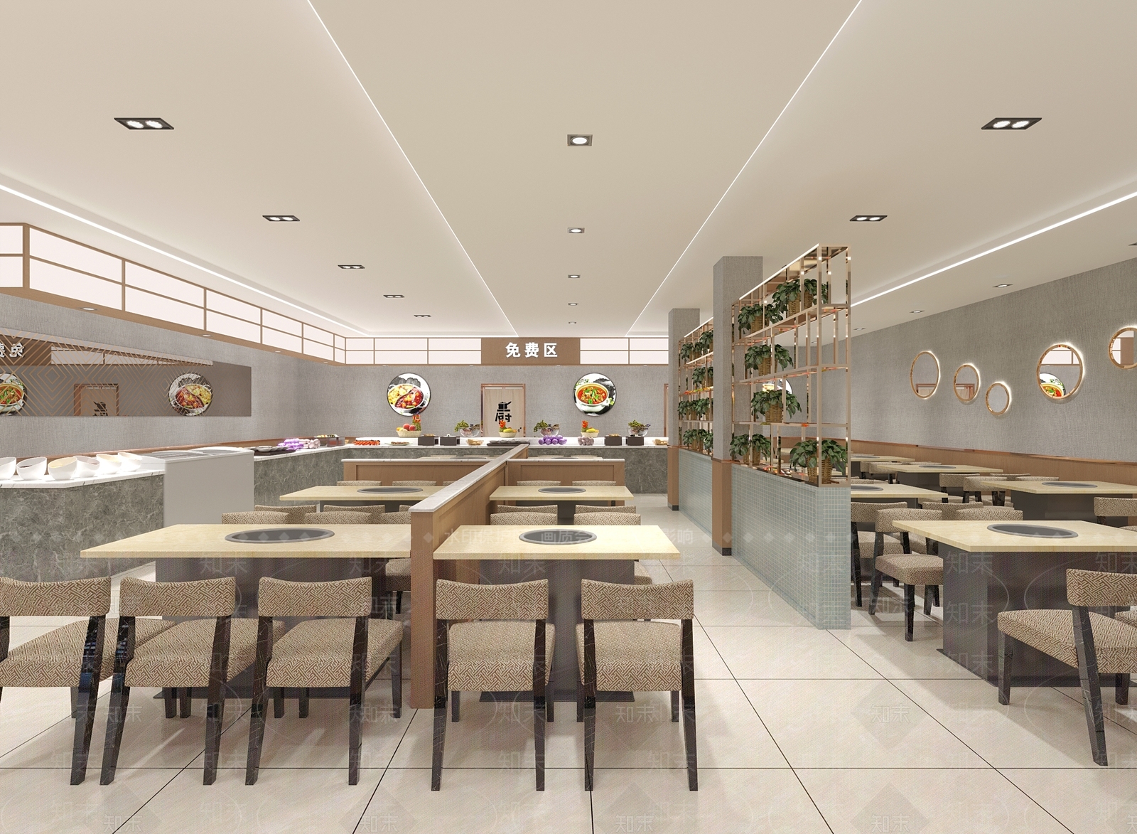 新中式火锅店3D模型下载【ID:1116036236】