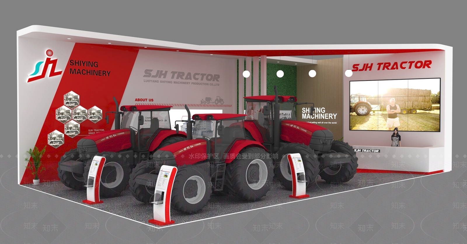 现代机械车展厅3D模型下载【ID:1116092792】