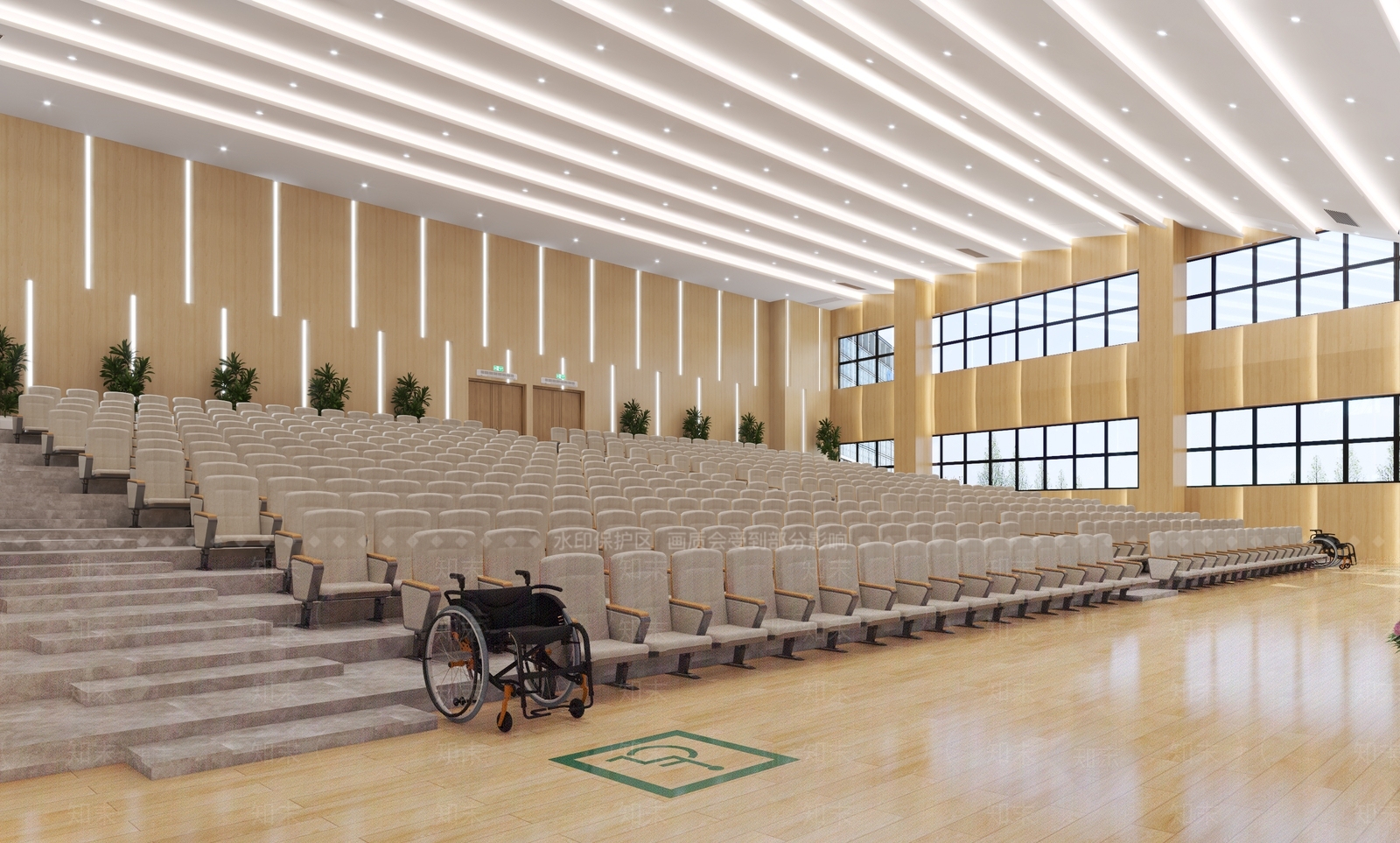 现代报告厅会议室3D模型下载【ID:1116056013】
