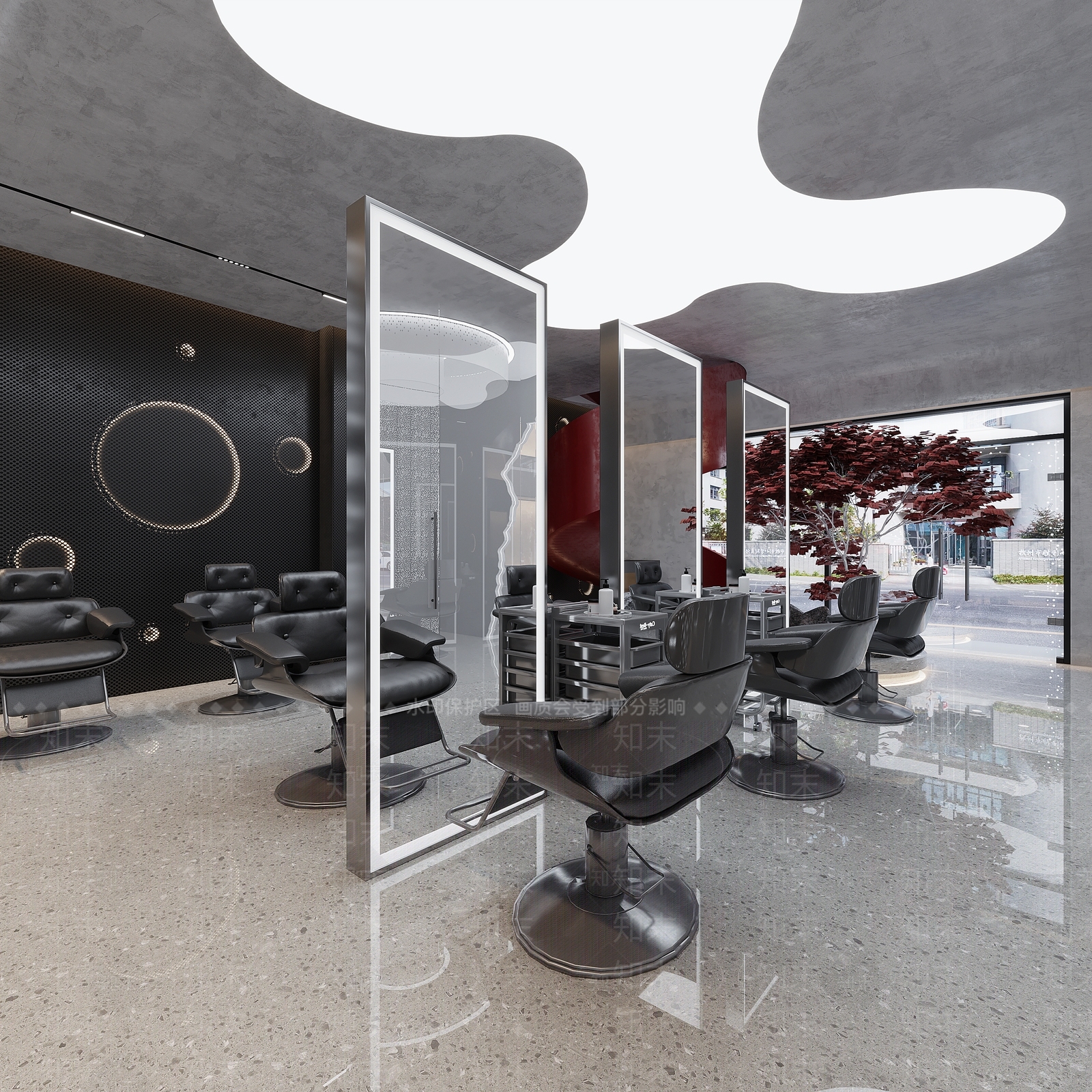 现代美容美发店3D模型下载【ID:1116040408】