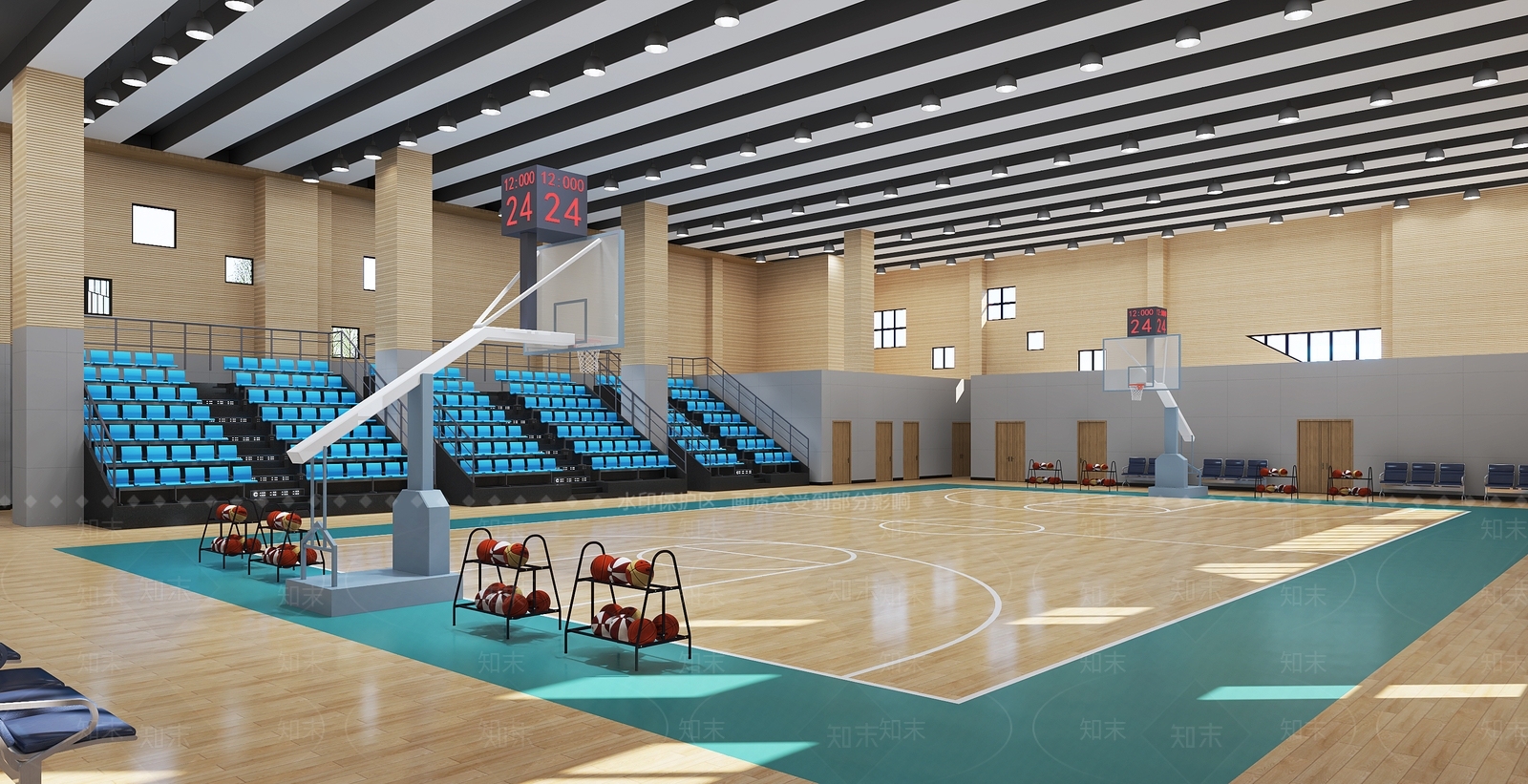 现代室内体育馆3D模型下载【ID:1116051942】