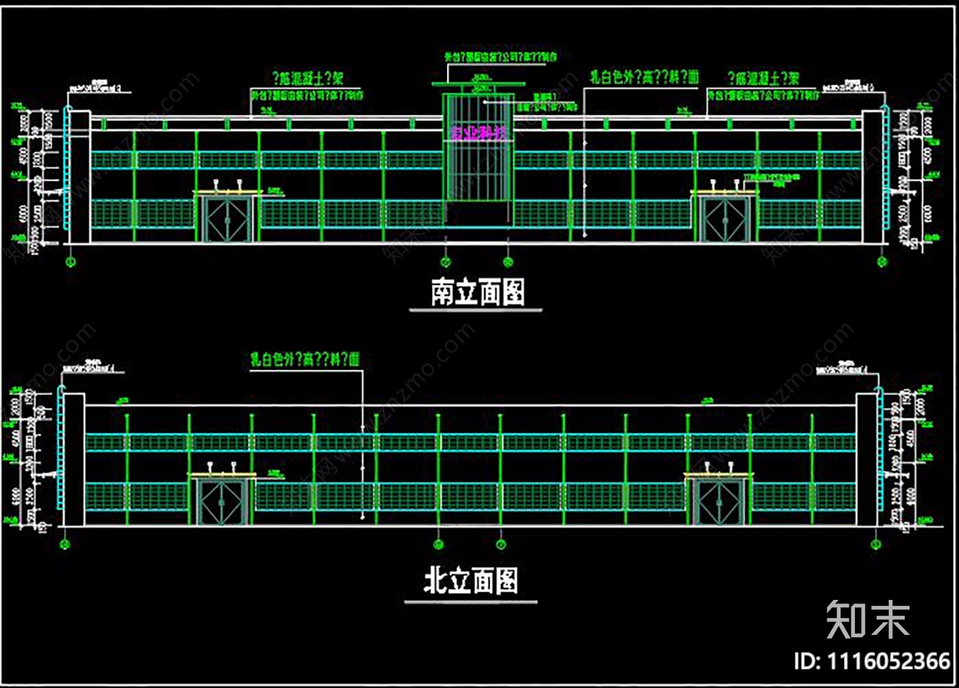 排架结构厂房CAD施工图下载【ID:1116052366】