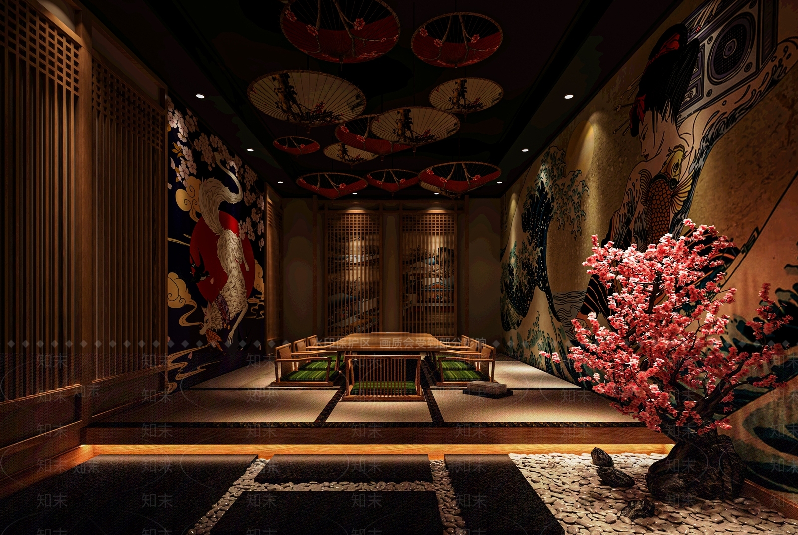 日式剧本杀包间SU模型下载【ID:1116055776】