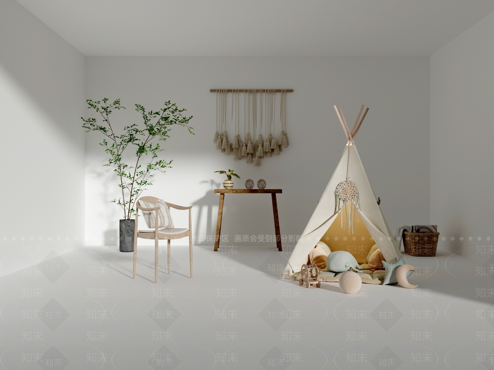 现代儿童帐篷3D模型下载【ID:1116066823】